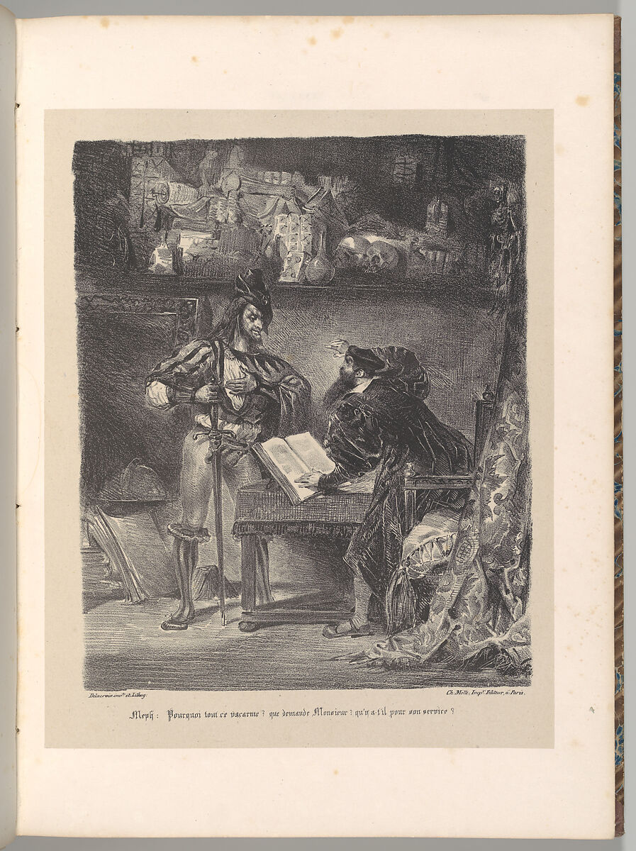 Goethe's Faust, Johann Wolfgang von Goethe (German, Frankfurt am Main 1749–1832 Weimar, Saxe-Weimar), Lithograph; first, second, and third states