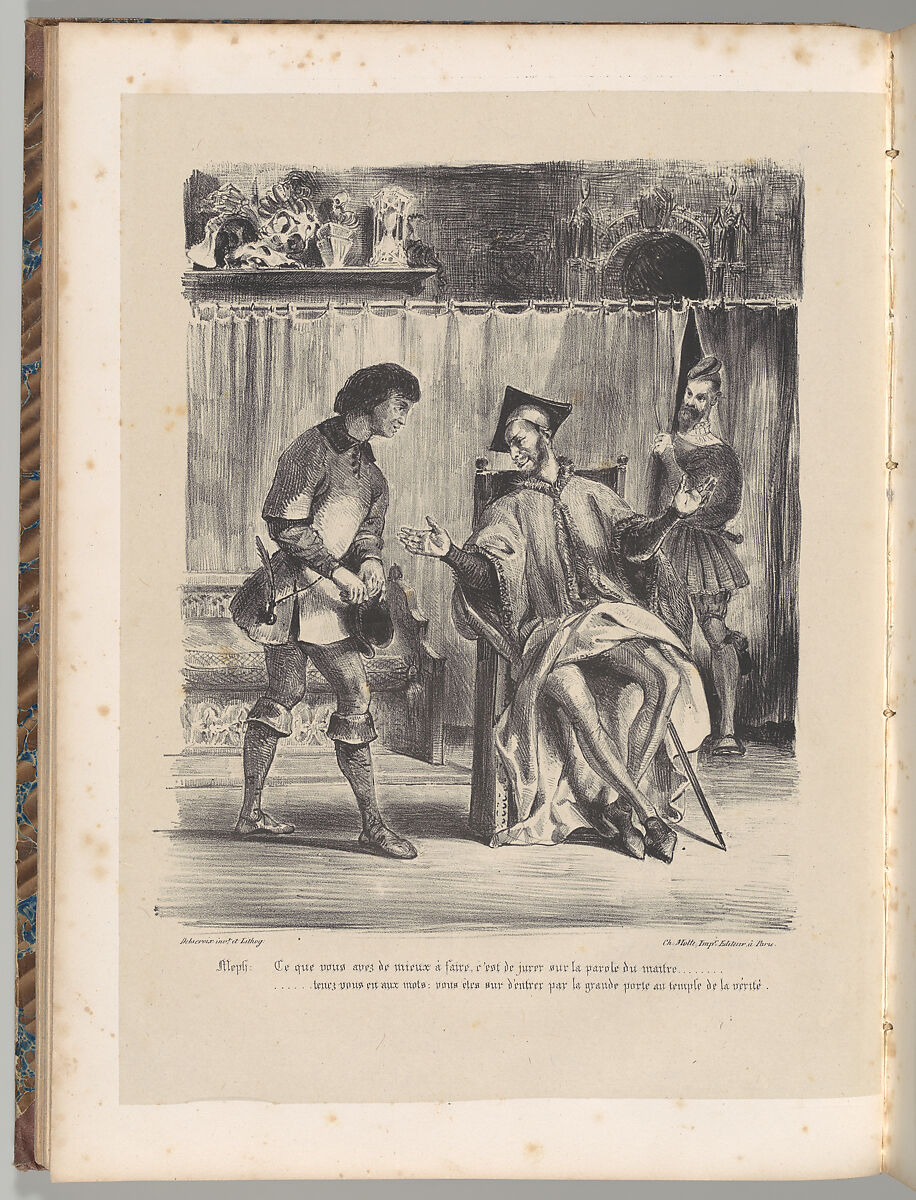 Goethe's Faust, Johann Wolfgang von Goethe (German, Frankfurt am Main 1749–1832 Weimar, Saxe-Weimar), Lithograph; first, second, and third states