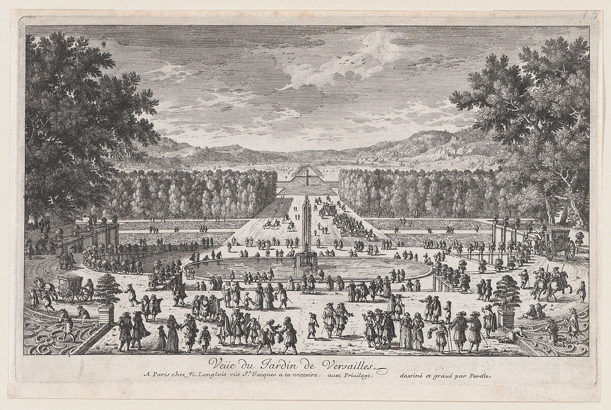 The Garden of Versailles, Adam Perelle (French, Paris 1640–1695 Paris), Etching 
