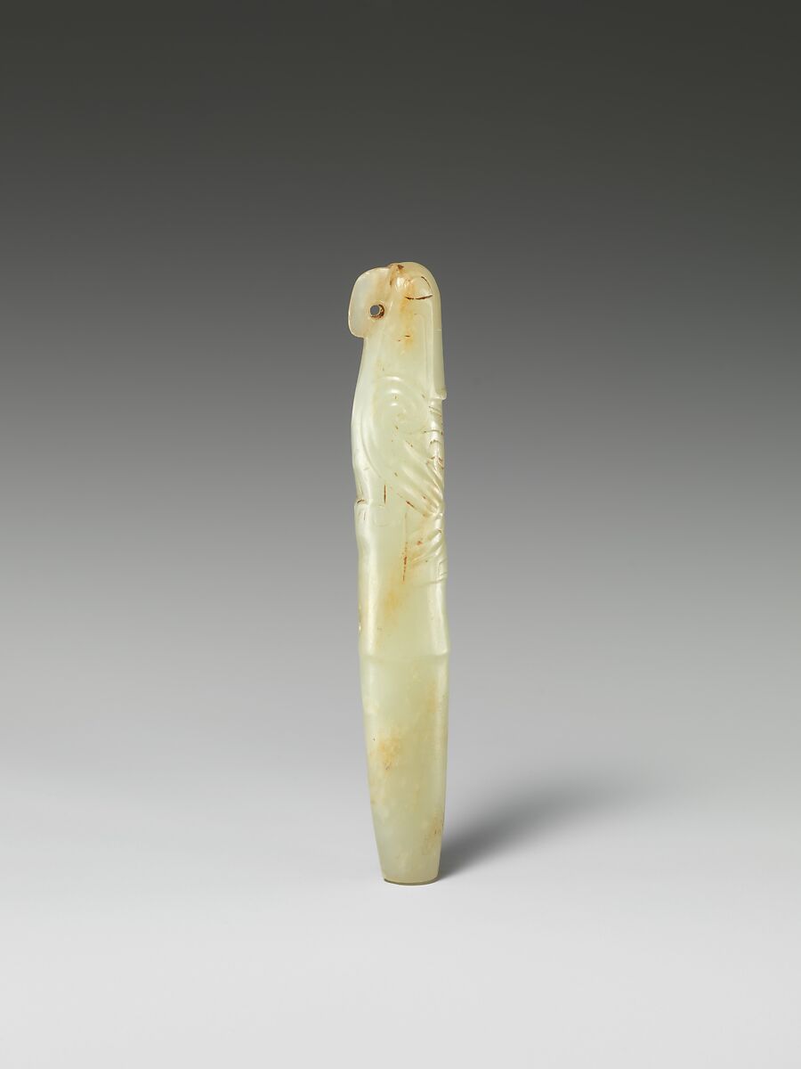 Pendant in the shape of a bird, Jade (nephrite), China 