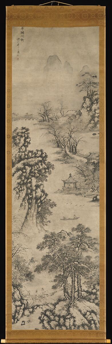 Landscapes of the Four Seasons, Xie Shichen (Chinese, 1487–ca. 1567), Set of four hanging scrolls; ink and color on paper, China 