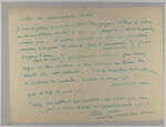 Documents concerning Parade: [Notes by Cocteau addressed to Satie, 