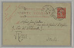 Documents concerning Parade: [Postcard from Satie to Cocteau, dated May 2, 1917], Erik Satie (French, 1866–1925) 