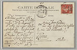 Documents concerning Parade: [Postcard from Satie to Cocteau, undated], Erik Satie (French, 1866–1925) 