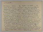 Documents concerning Parade: [Cocteau's handwritten notes for Parade captioned 