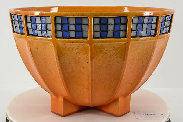 Ceramic bowl, Leopold Forstner (Austrian, Bad Leonfelden 1878–1936 Stockerau), Glazed ceramic, mosaic 