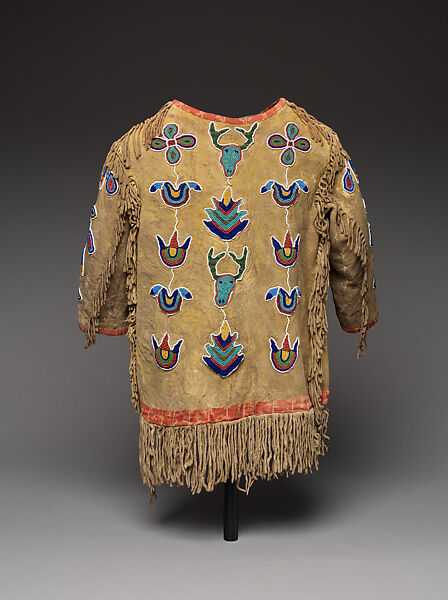 Pair of parfleche envelopes, Rawhide, pigment, and tanned leather, Blackfoot, Blood or Siksika, Native American