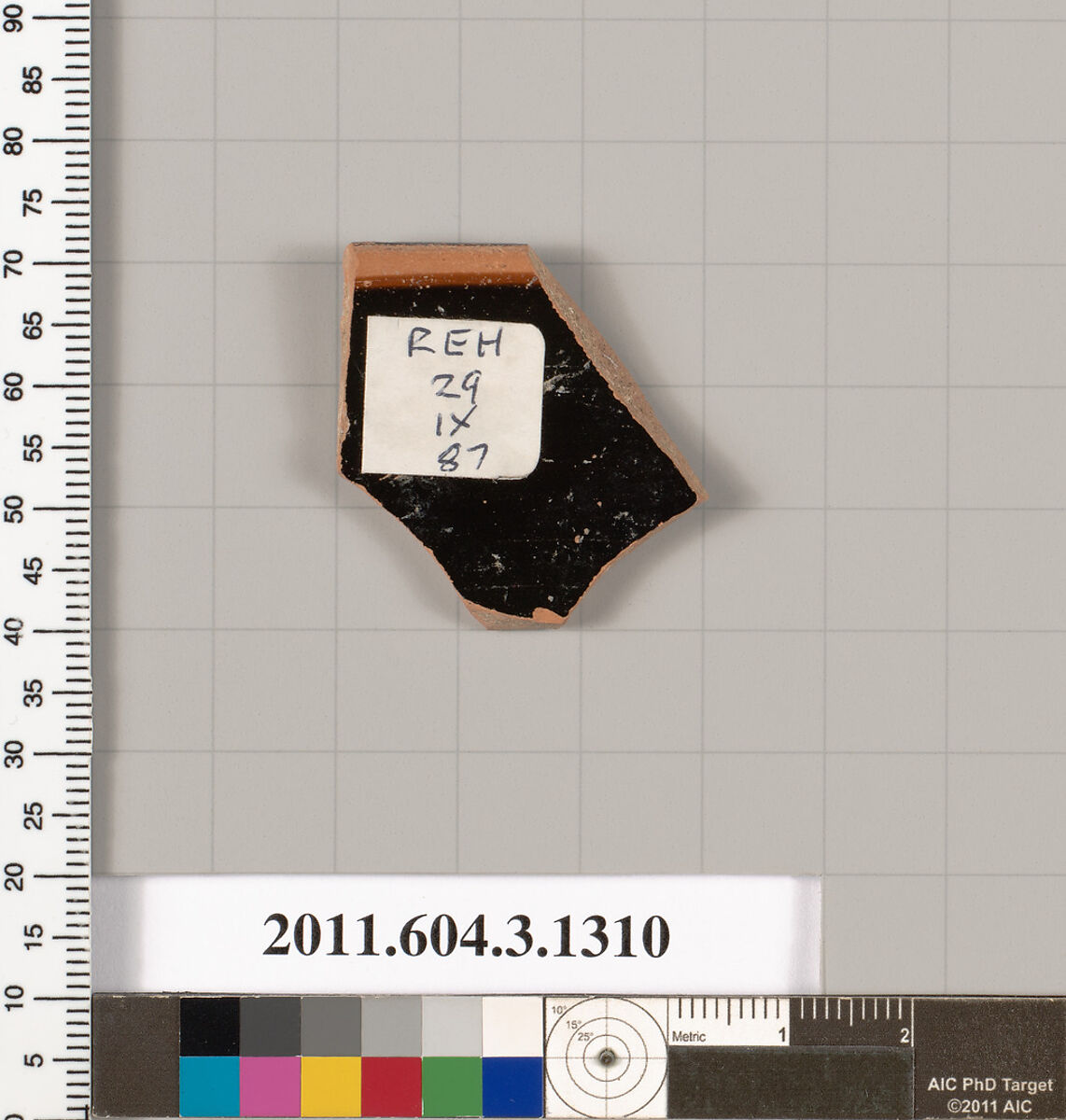 Terracotta rim fragment of a skyphos (deep drinking cup), Terracotta, Greek, Attic