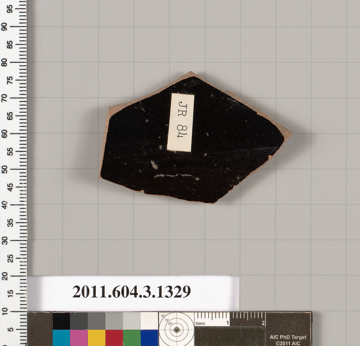Terracotta fragment of a skyphos (deep drinking cup), Terracotta, Greek, Attic