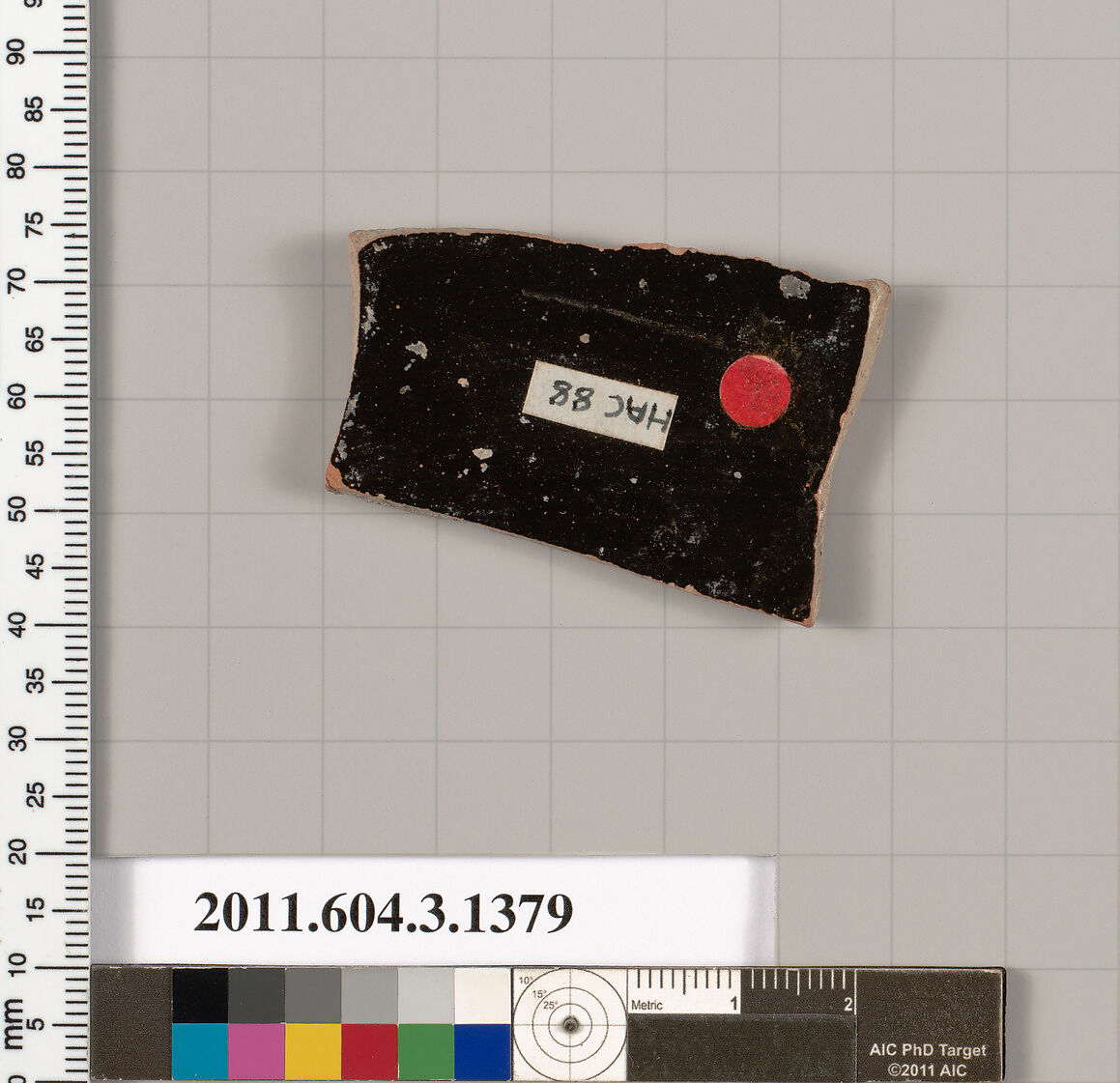 Terracotta fragment of a skyphos (deep drinking cup), Terracotta, Greek, Attic