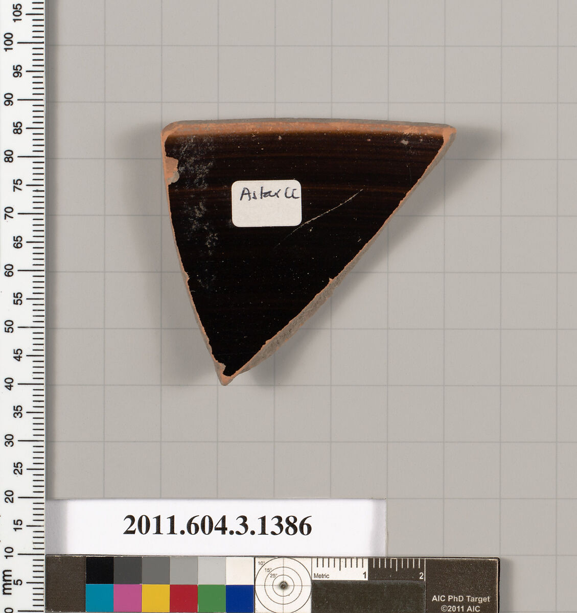 Terracotta rim fragment of a skyphos (deep drinking cup), Terracotta, Greek, Attic