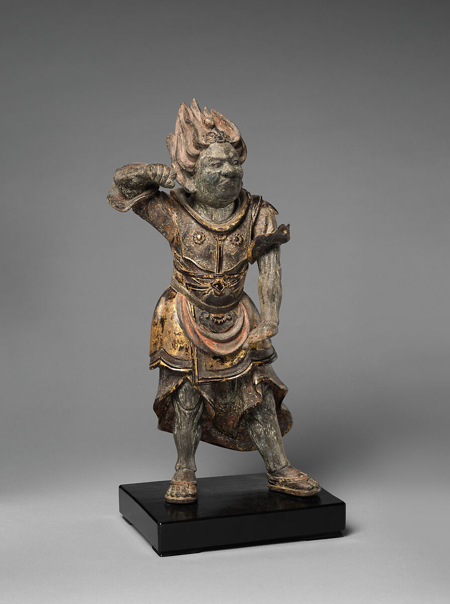 Six of the Twelve Divine Generals (Jūni shinshō), Wood with lacquer, color, gold, and inlaid crystal eyes, Japan