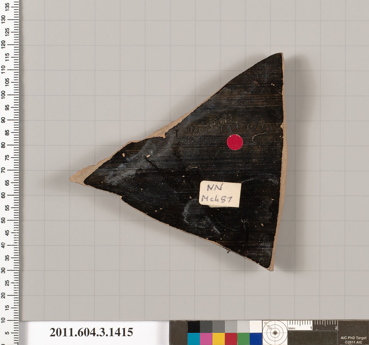 Terracotta fragment of a skyphos (deep drinking cup), Terracotta, Greek, Attic