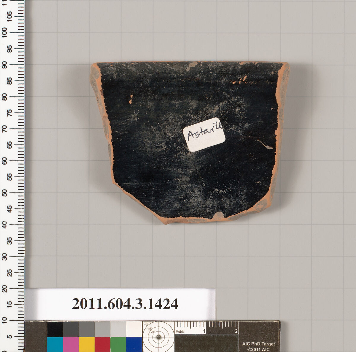 Terracotta rim fragment of a skyphos (deep drinking cup), Terracotta, Greek, Attic