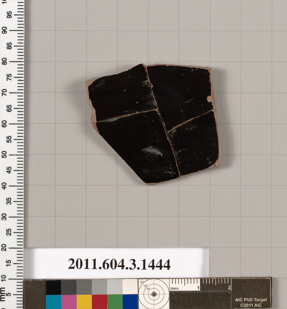 Terracotta fragment of a skyphos (deep drinking cup), Terracotta, Greek, Attic