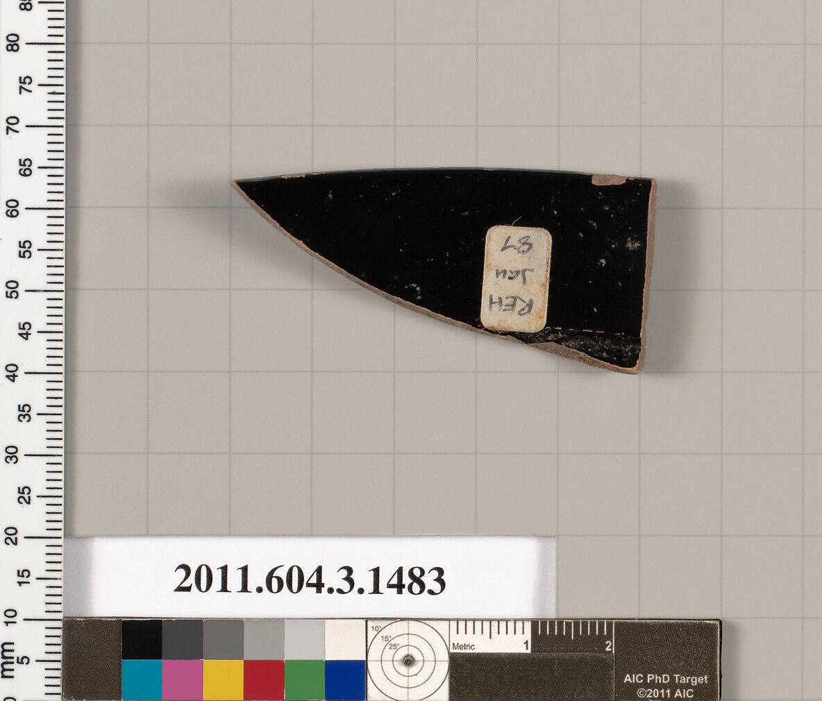 Terracotta rim fragment of a skyphos (deep drinking cup), Terracotta, Greek, Attic