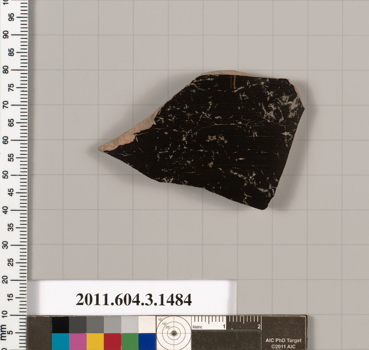Terracotta fragment of a skyphos (deep drinking cup), Terracotta, Greek, Attic