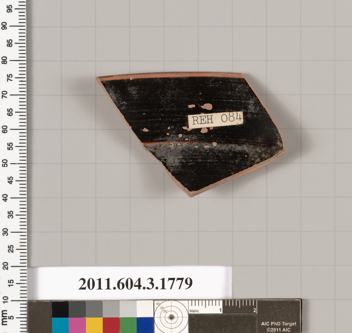 Terracotta rim fragment of a kylix: Lip cup (drinking cup), Terracotta, Greek, Attic