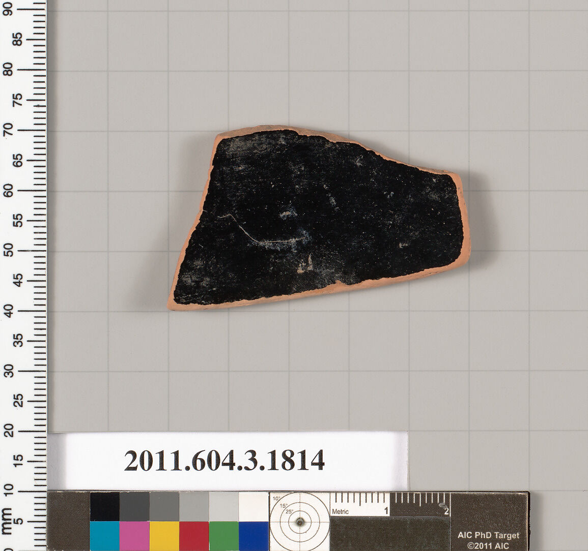 Terracotta fragment of a kylix: Lip cup (drinking cup), Terracotta, Greek, Attic