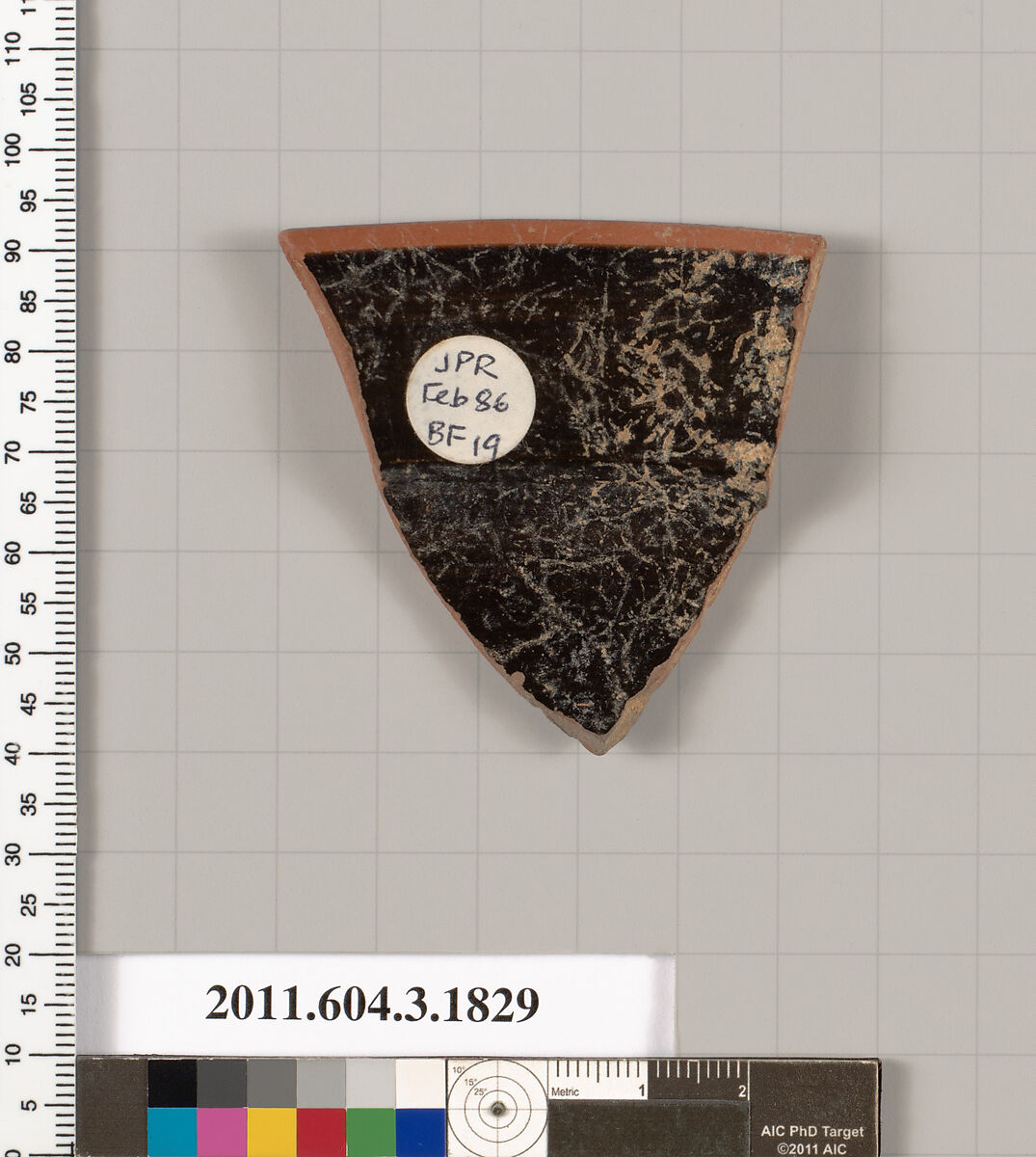 Terracotta fragment of a kylix: Lip cup (drinking cup), Terracotta, Greek, Attic