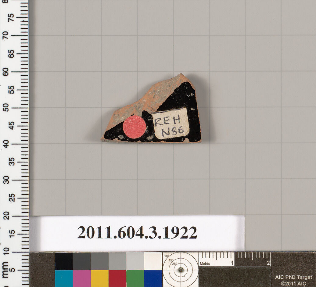 Terracotta fragment of a kylix (drinking cup) or a skyphos (deep drinking cup)?, Terracotta, Greek, Attic