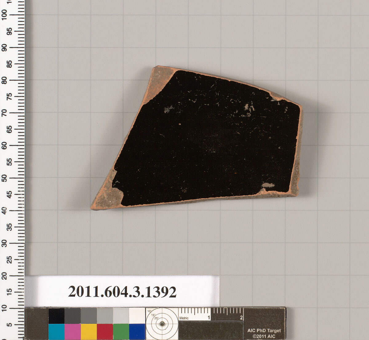 Terracotta fragment of a skyphos (deep drinking cup), Terracotta, Greek, Attic