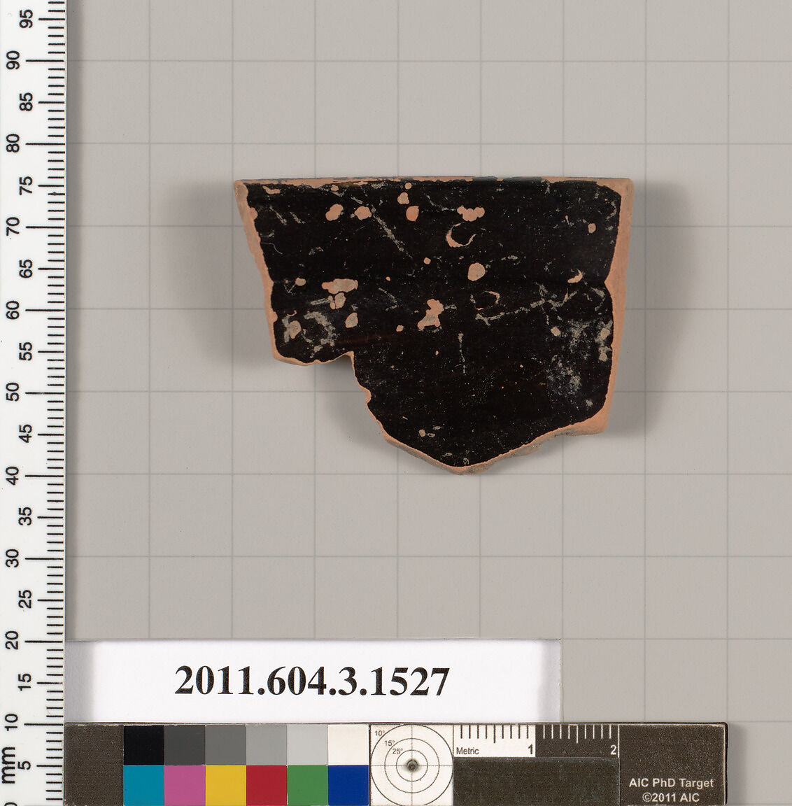 Terracotta rim fragment of a skyphos (deep drinking cup), Terracotta, Greek, Attic