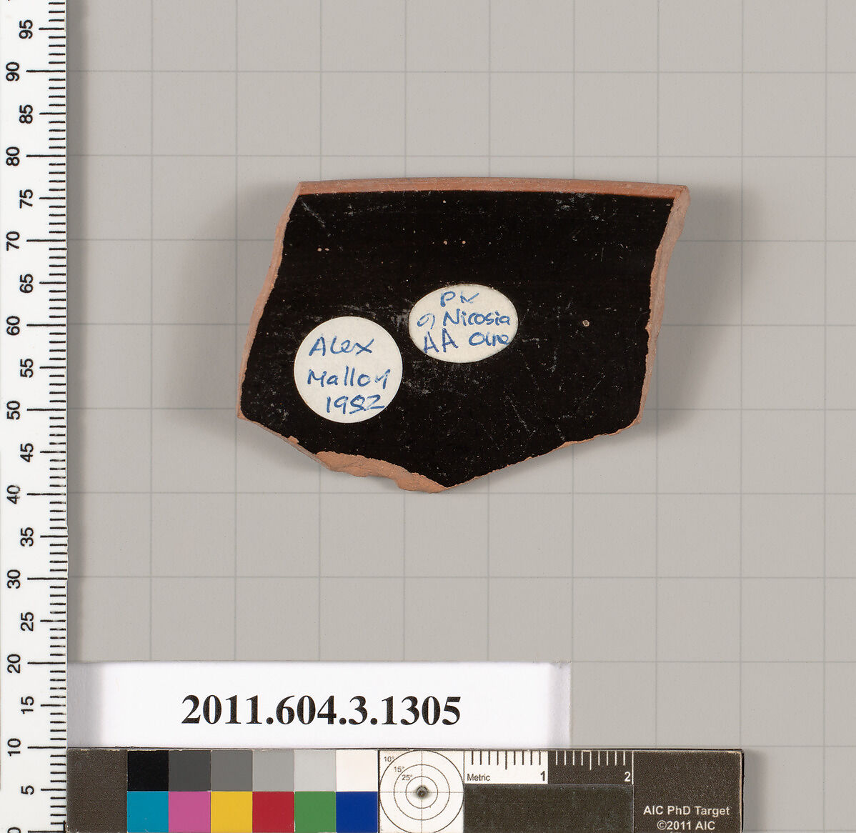 Terracotta rim fragment of a skyphos (deep drinking cup), Attributed to the Painter of the Nicosia Olpe [DvB], Terracotta, Greek, Attic