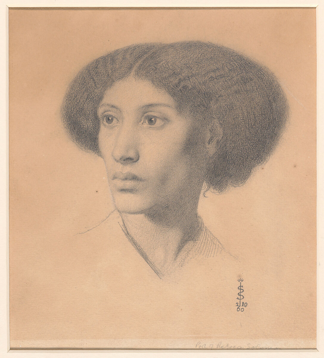 Fanny Eaton, Simeon Solomon (British, London 1840–1905 London), Graphite