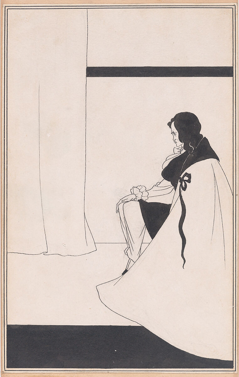 The Fall of the House of Usher, for Edgar Allan Poe’s “Tales of Mystery and the Imagination,” Chicago, 1895–96, Aubrey Vincent Beardsley (British, Brighton, Sussex 1872–1898 Menton), Pen, brush and India ink over graphite 