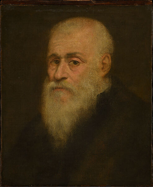 Head of an Old Man, Jacopo Tintoretto (Jacopo Robusti) (Italian, Venice 1518/19–1594 Venice), Oil on canvas 