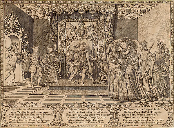 Allegory of the Tudor Dynasty, William Rogers  British, Engraving on paper