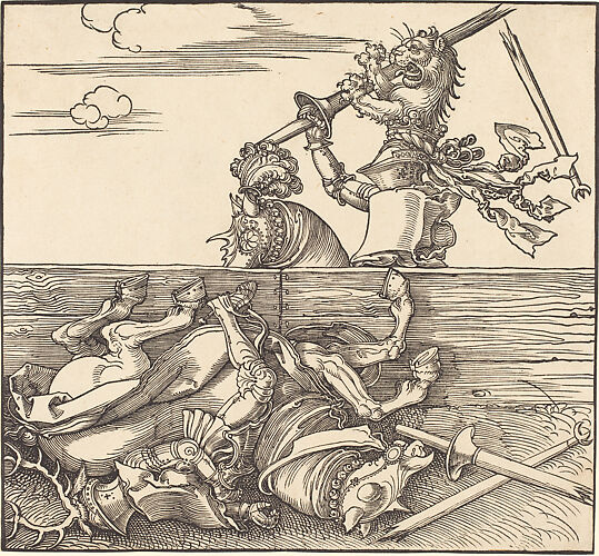 Italian Joust of Peace Between Jacob de Heere and Freydal, Woodcut for Freydal