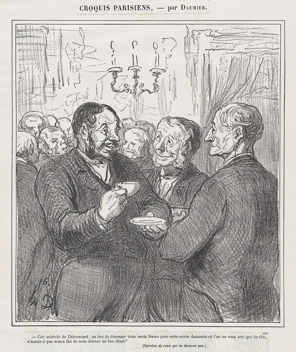 This fool Dubrancard..., from 'Parisian sketches', Honoré Daumier (French, Marseilles 1808–1879 Valmondois), Lithograph; first state of two (Delteil) 