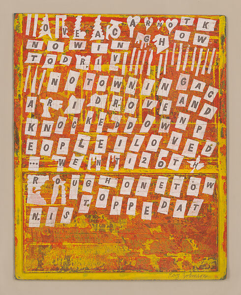 Gregory Corso Poem, Ray Johnson (American, Detroit, Michigan 1927–1995 Sag Harbor, New York), Collage 