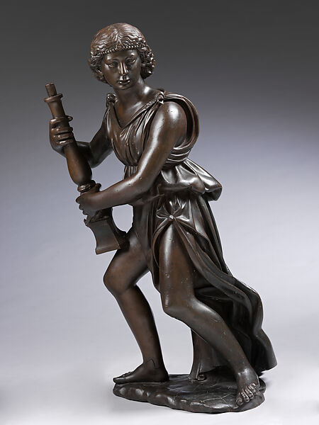 Angel Bearing Candlestick, Benedetto da Rovezzano, Bronze