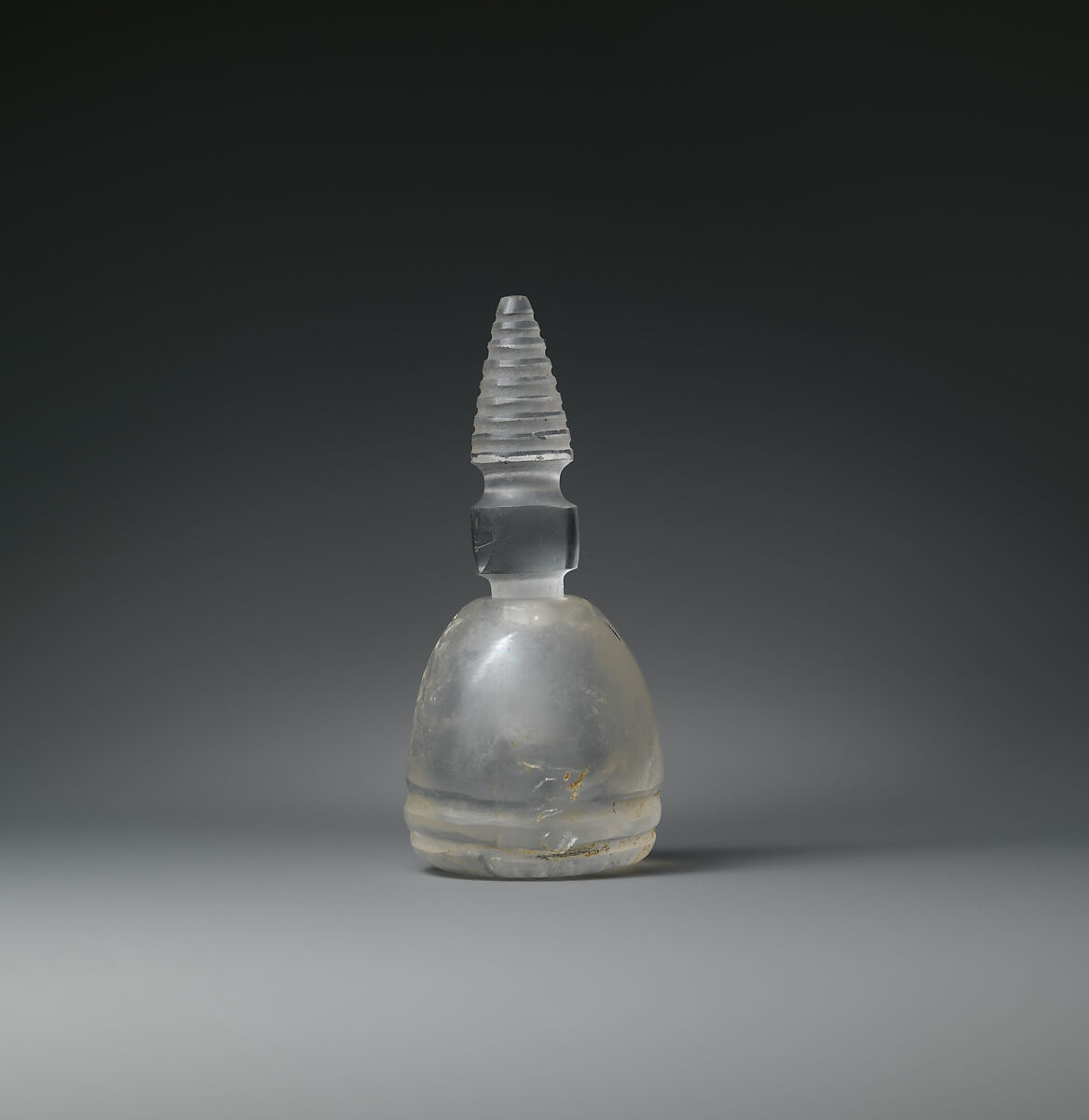 Reliquary  in the shape of a stupa, Rock crystal, Sri Lanka, central or western regions 