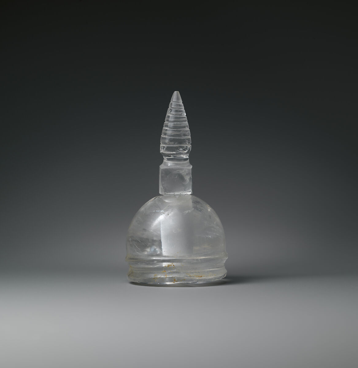 Reliquary  in the shape of a stupa, Rock crystal, Sri Lanka, central or western regions