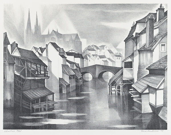Chartres, Vera Andrus (American, 1895–1979), Lithograph 