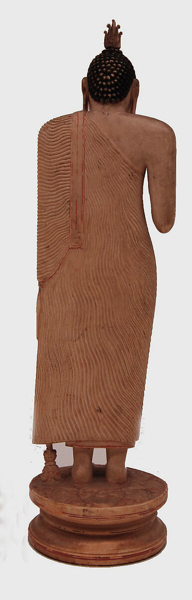 Buddha Offering Protection, Ivory with polychrome, Sri Lanka, Kandy district