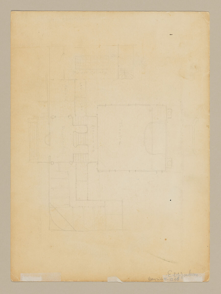 Design drawing for enameled covered jar, Louis C. Tiffany (American, New York 1848–1933 New York), Watercolor and graphite on paper, American