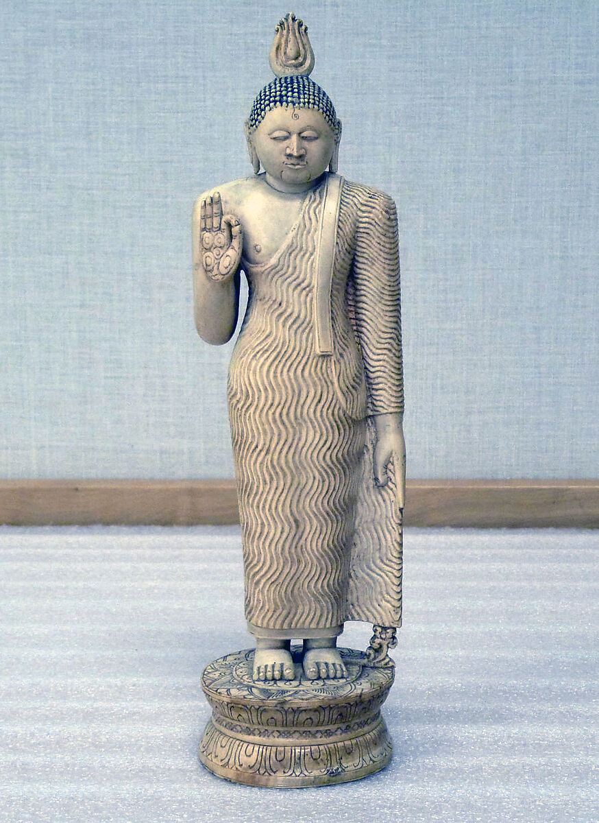 Buddha Preaching the Dharma (Buddhist Law), Ivory, Sri Lanka (Kandy district) 