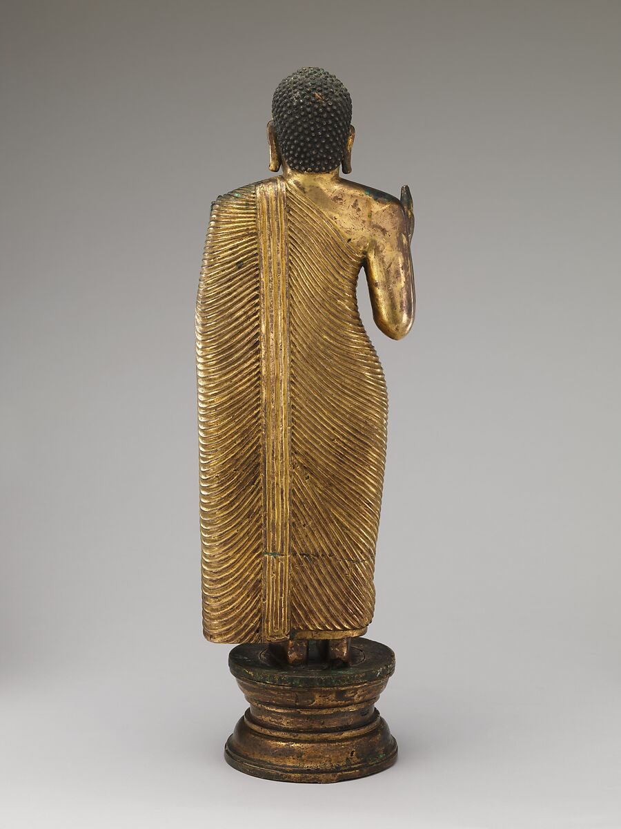 Buddha Offering Protection, Copper alloy with gilding, Sri Lanka. western regions