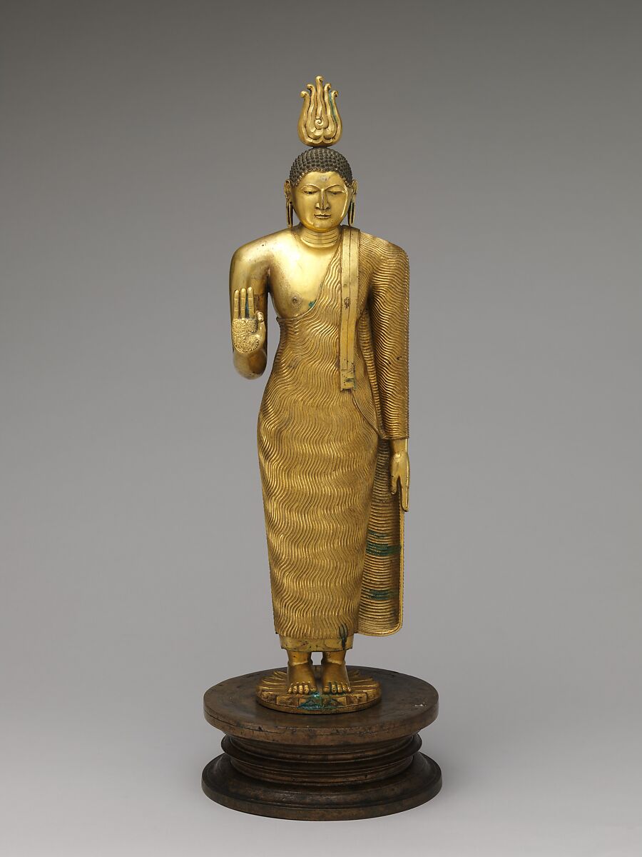 Buddha, Copper alloy with gilding, Sri Lanka, Kandy district 