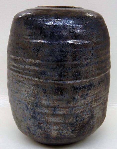 Ovoid Vessel, Kamada Kōji (Japanese, born 1948), Stoneware with tenmoku glazes in black and brown, Japan