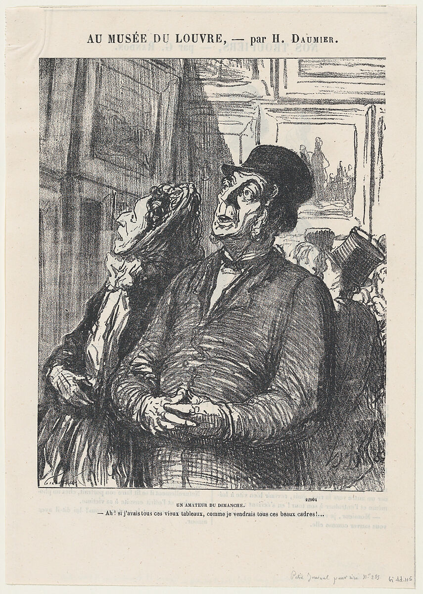 Honoré Daumier | A Sunday connoisseur, from 'At the Louvre,' published ...