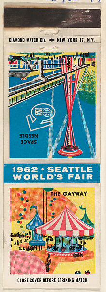 The Gayway from 1962 Seattle World's Fair Match Cover series, The Diamond Match Company, Printed matchbook 