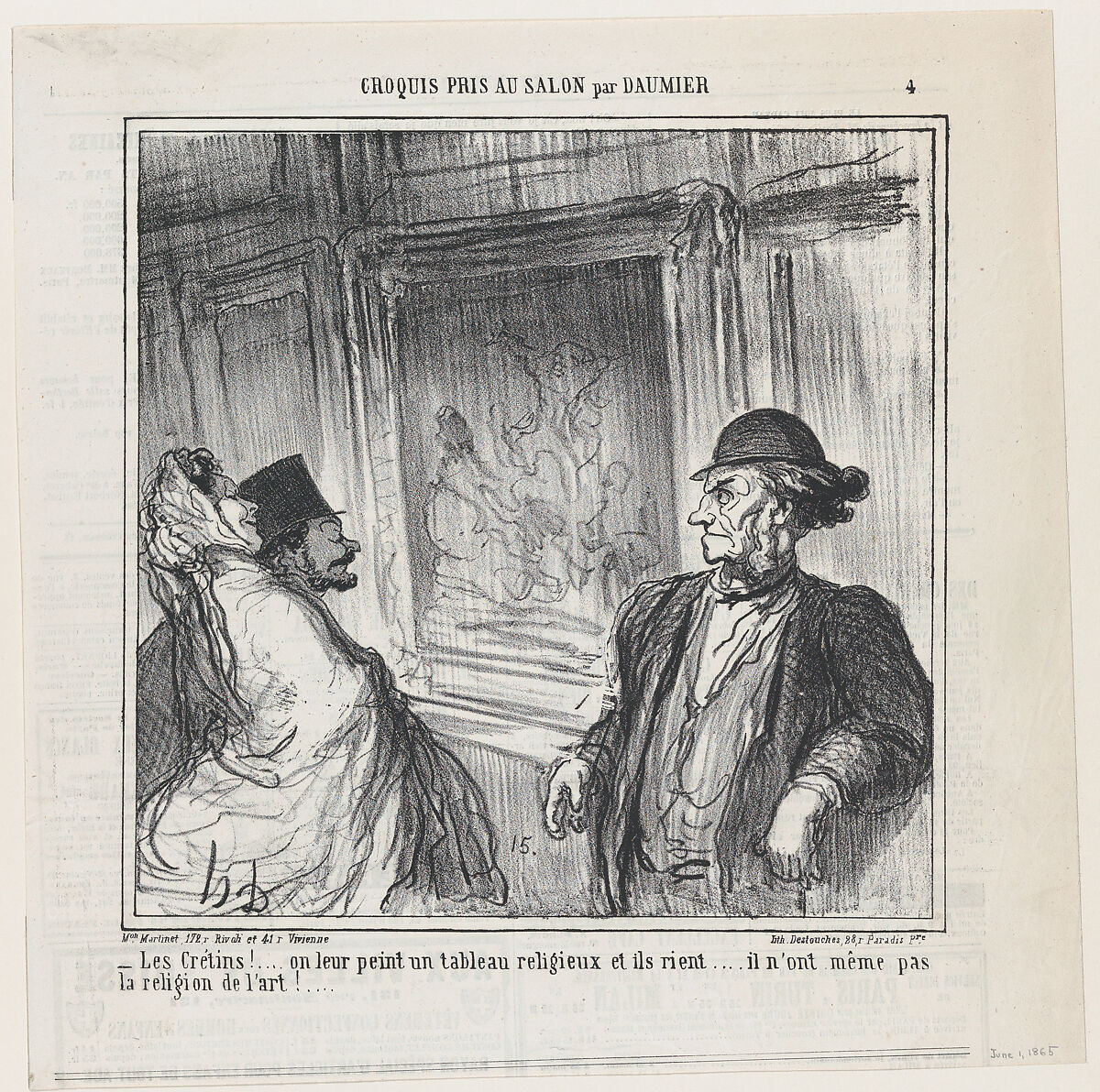 Honoré Daumier | What idiots! You paint a religious picture for them ...