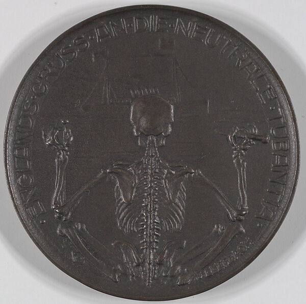 Englands Gruss an die neutrale Tubantia (England's Greeting to the Neutral S.S. Tubantia), W. Eberbach (German, 1889–1962), Iron, cast 