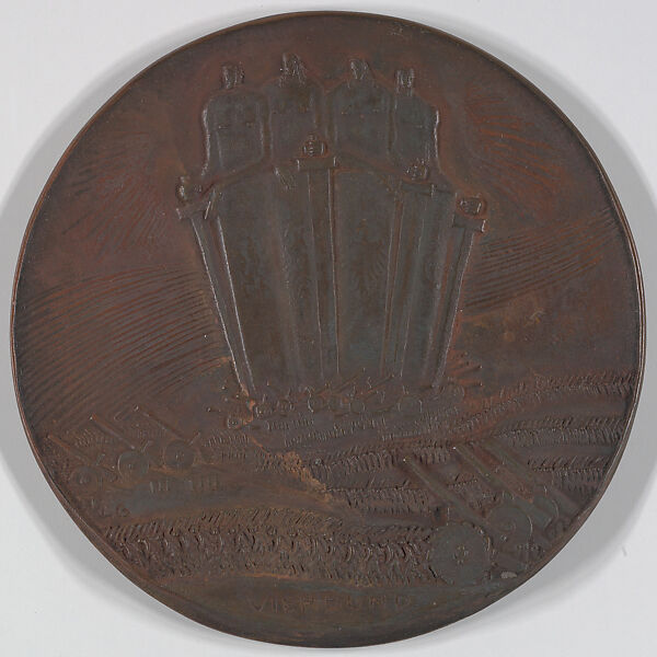 Vierbung (The Central Powers), Ludwig Gies (German, 1887–1966), Copper alloy, cast 